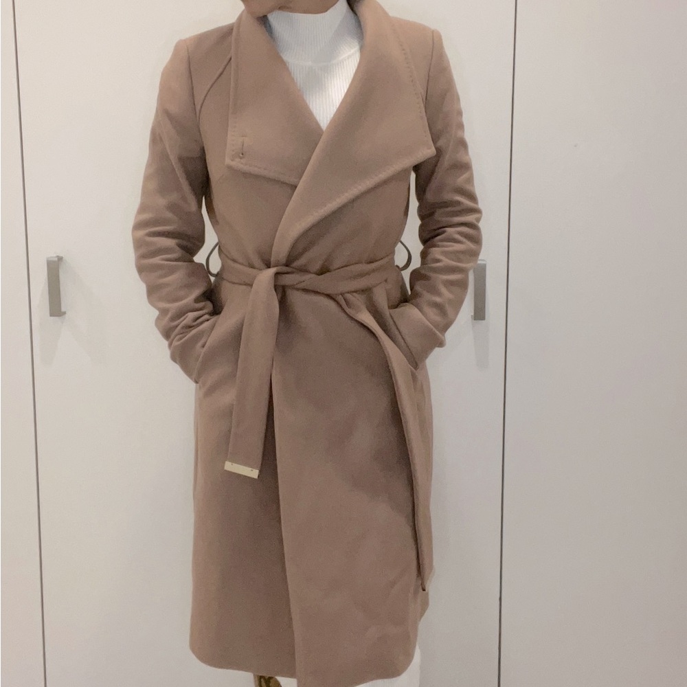 Ted Baker Wool Wrap Coat Size 1 Tan
